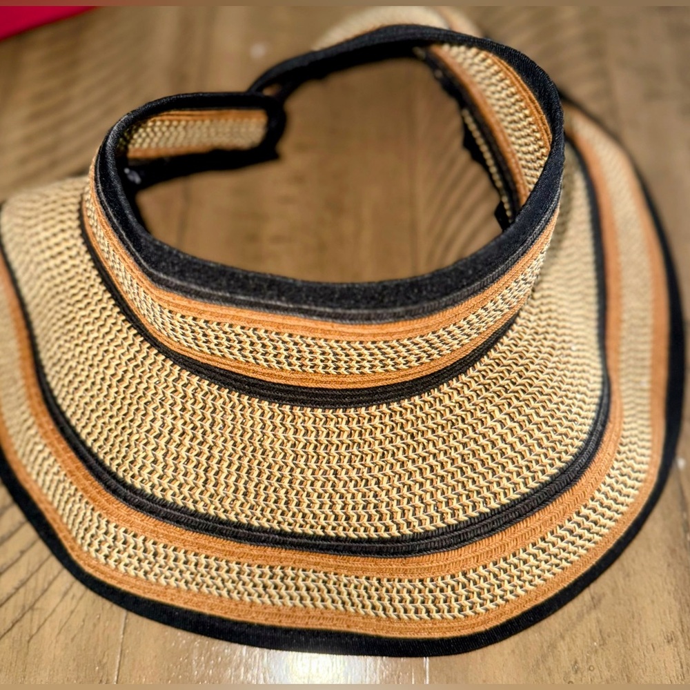Stylish Tan and Black Women's Foldable Hat